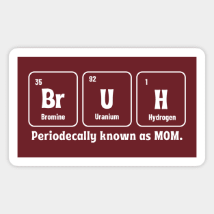 Bruh Periodic Table Funny Mom Mothers Day Magnet